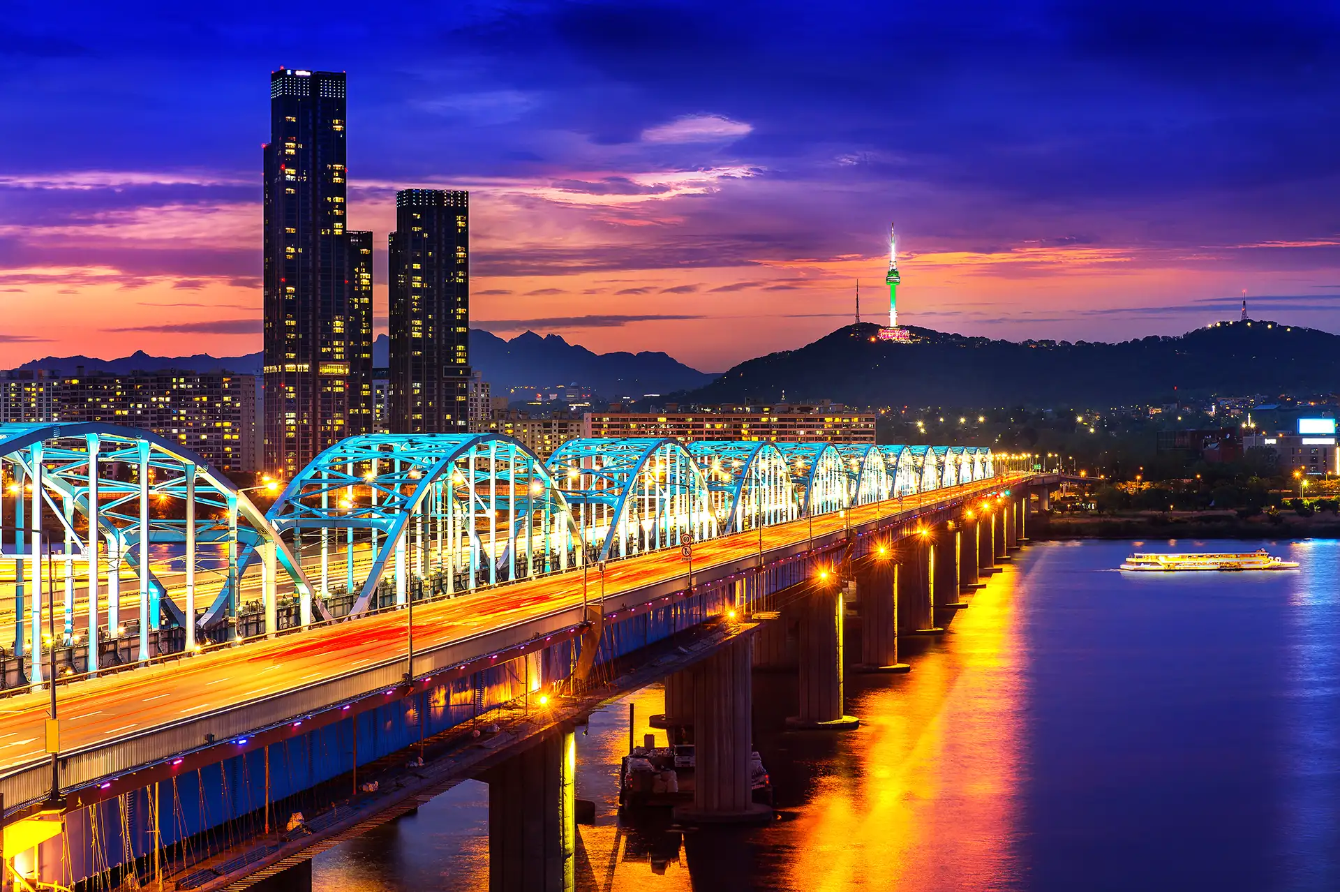 Seoul di sera viaggi studio Korea del sud