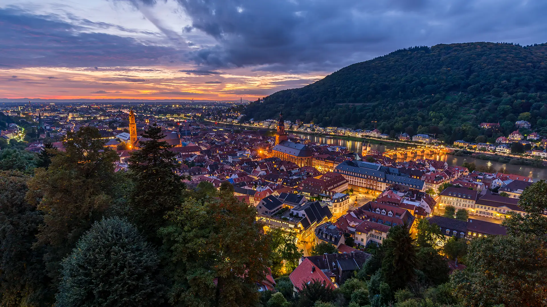 Heidelberg sunset viaggi studio Germania