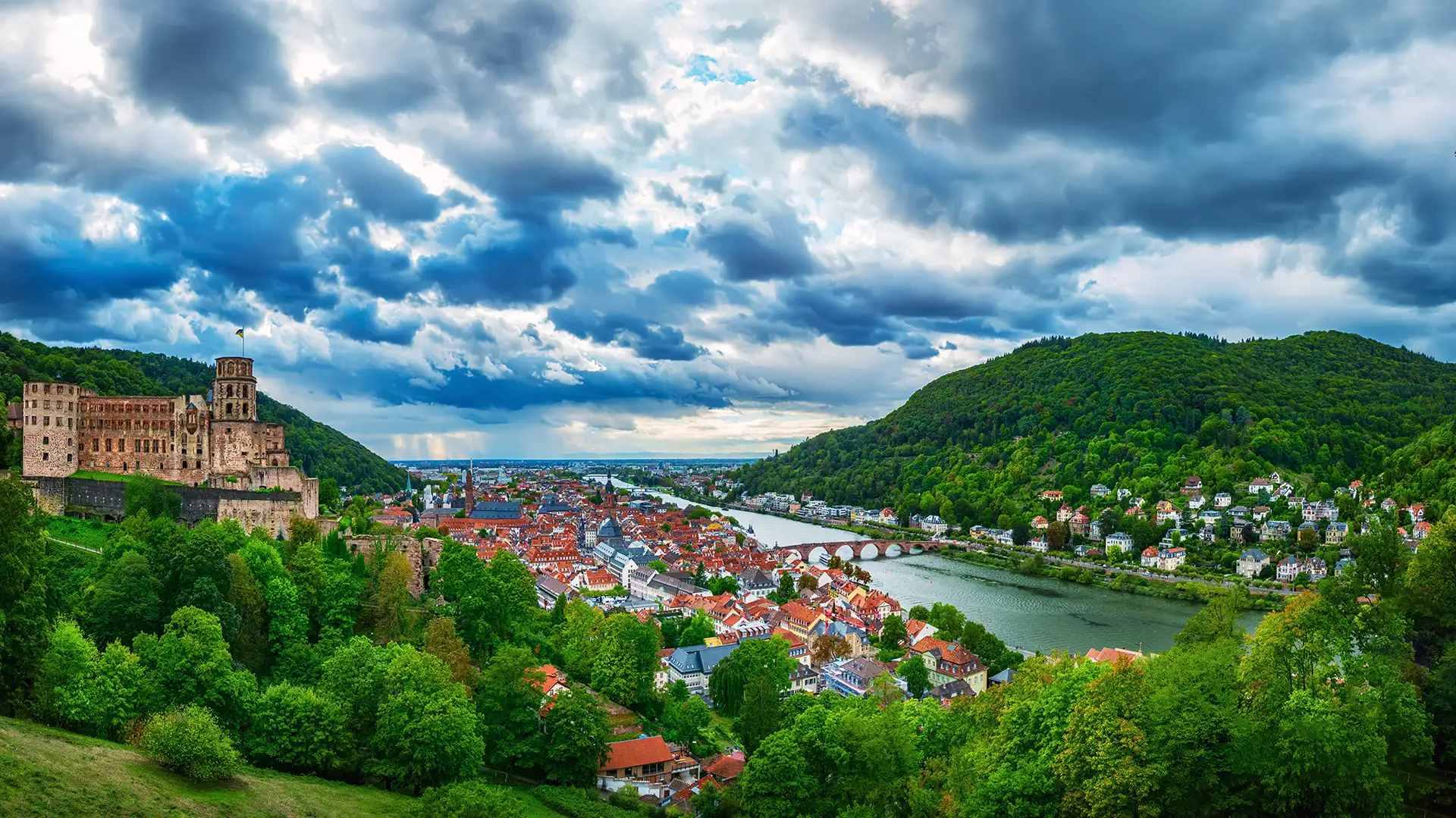 Heidelberg vista panoramica viaggi studio Germania